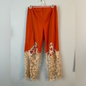 Orange Mesh Pants